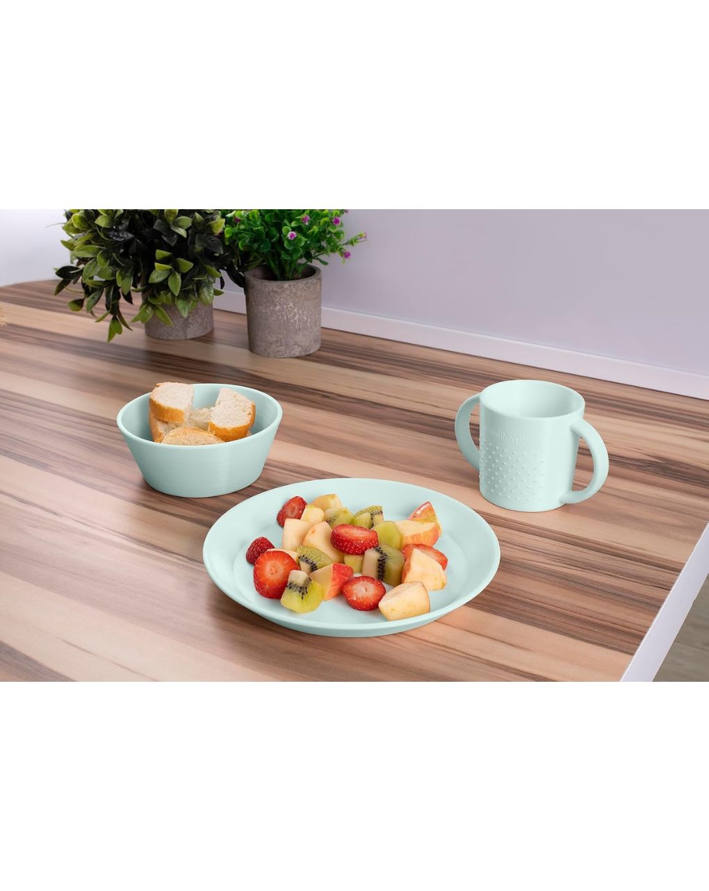 Miniland σετ φαγητού meal set round mint ml89535 - Miniland