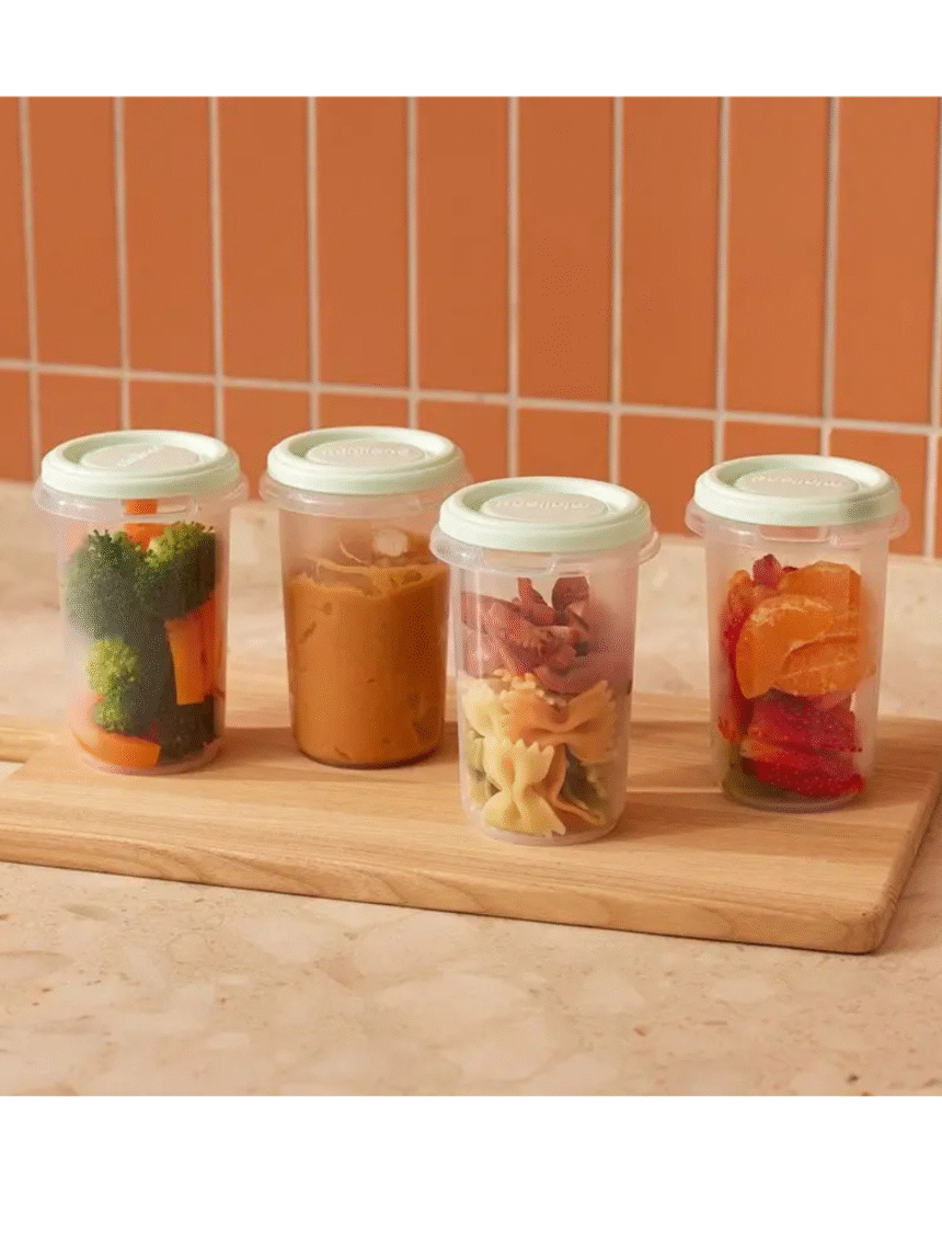 Miniland σετ αεροστεγή δοχεία φαγητού βαθμονομημένα 330ml mint ml89526 - Miniland