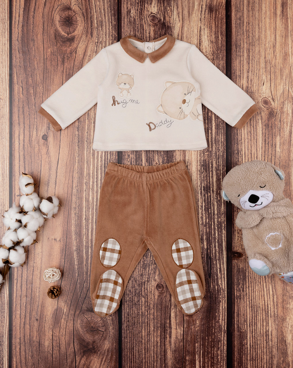 βρεφικό σετ μπλούζα και γκέτα με αρκουδάκια για αγόρι - Prénatal
