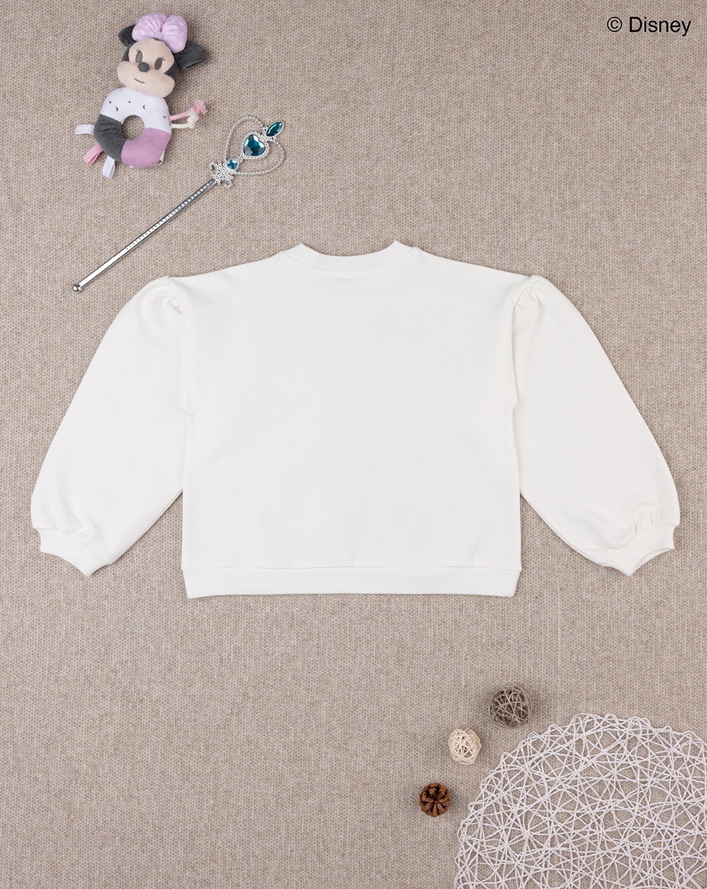 παιδική μπλούζα φούτερ λευκή με τη minnie για κορίτσι - Prénatal