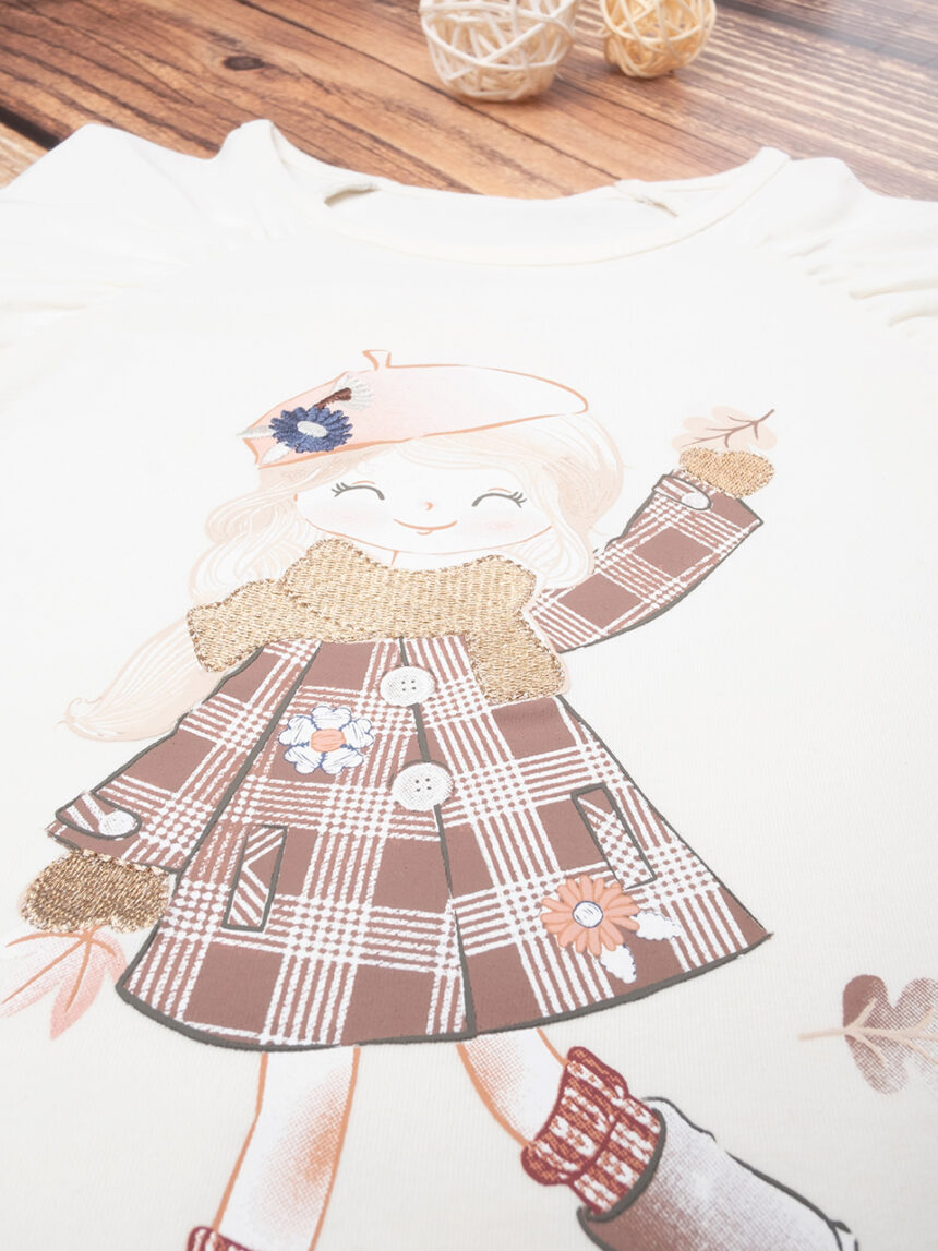 παιδική μπλούζα λευκή autumn για κορίτσι - Prénatal