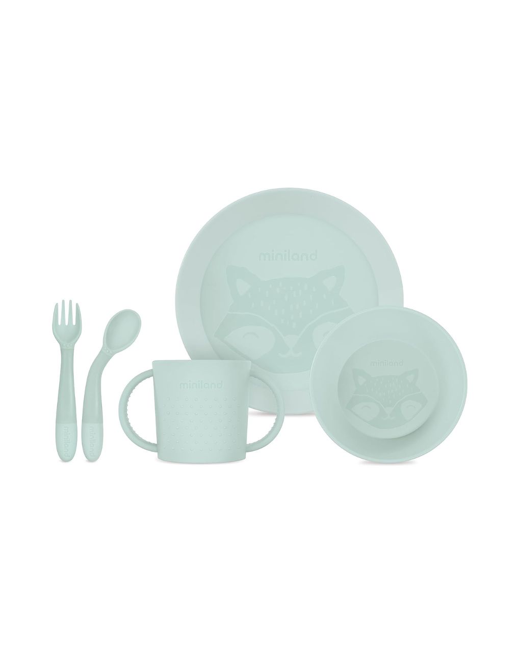 Miniland σετ φαγητού meal set round mint ml89535 - Miniland