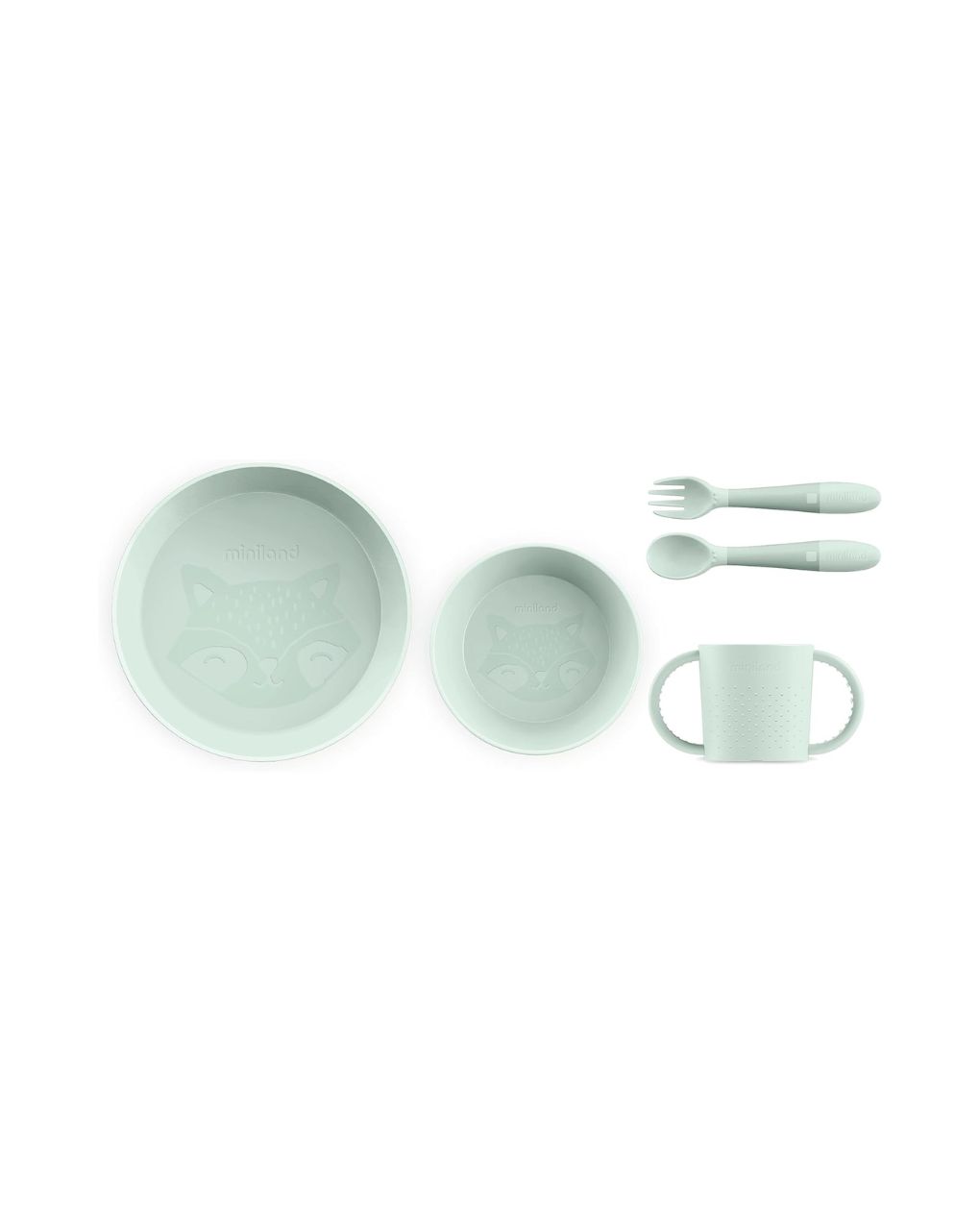 Miniland σετ φαγητού meal set round mint ml89535 - Miniland