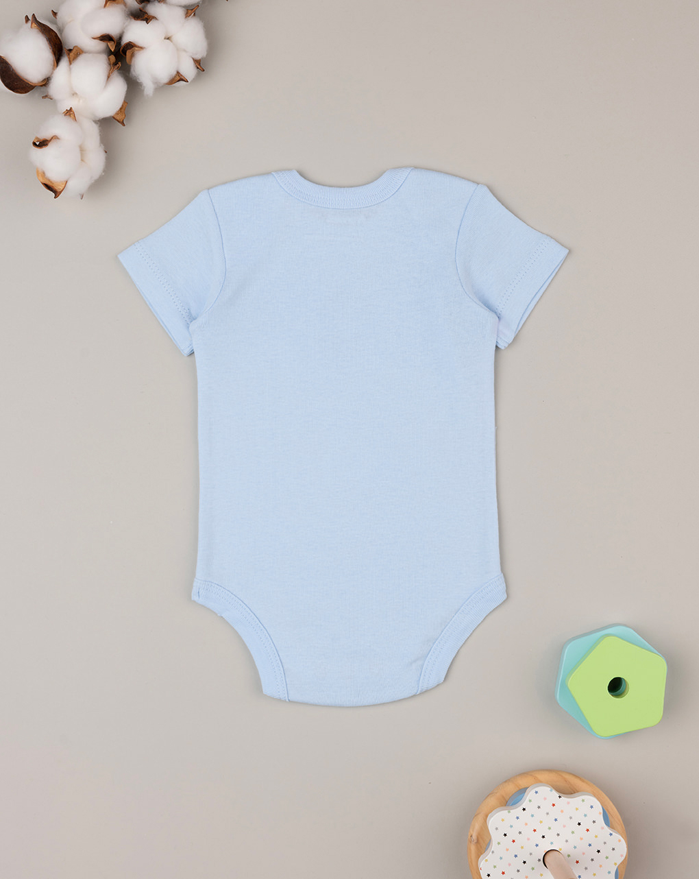 βρεφικό κορμάκι γαλάζιο με λύκο για αγόρι - Prénatal