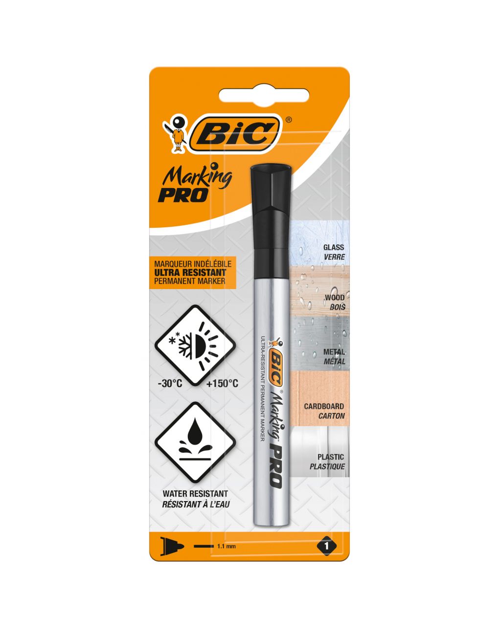 Bic μαρκαδόρος ανεξίτηλος marking pro bullet blk bl1 eu p 964787 - BIC VIOLEX