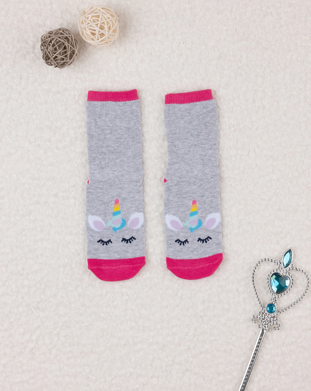 παιδικά αντιολισθητικά καλτσάκια με μονόκερο για κορίτσι - Prénatal