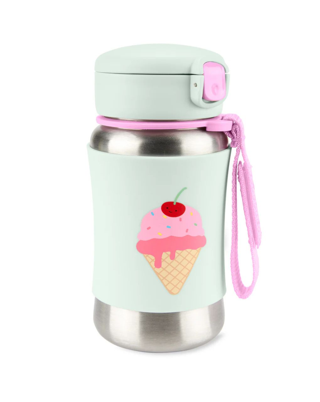 Skip hop sparkle style stainless steel παγούρι με καλαμάκι 350ml ice cream 9o285610 - SKIP HOP
