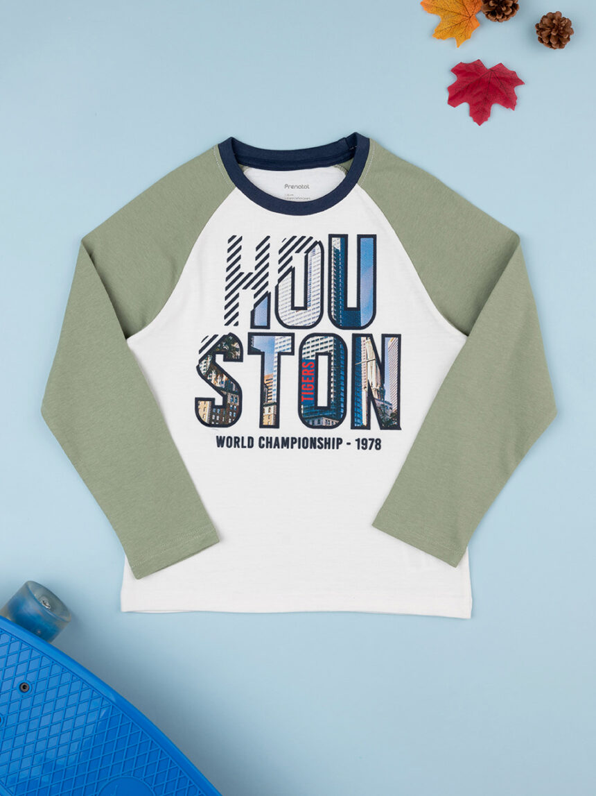 παιδική μπλούζα λευκή houston για αγόρι - Prénatal