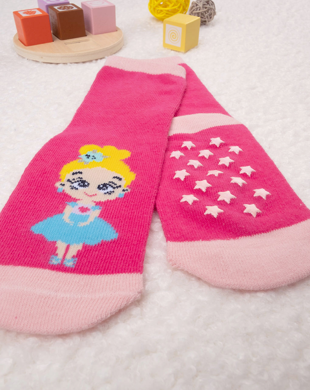 παιδικά αντιολισθητικά καλτσάκια με μπαλαρίνα για κορίτσι - Prénatal