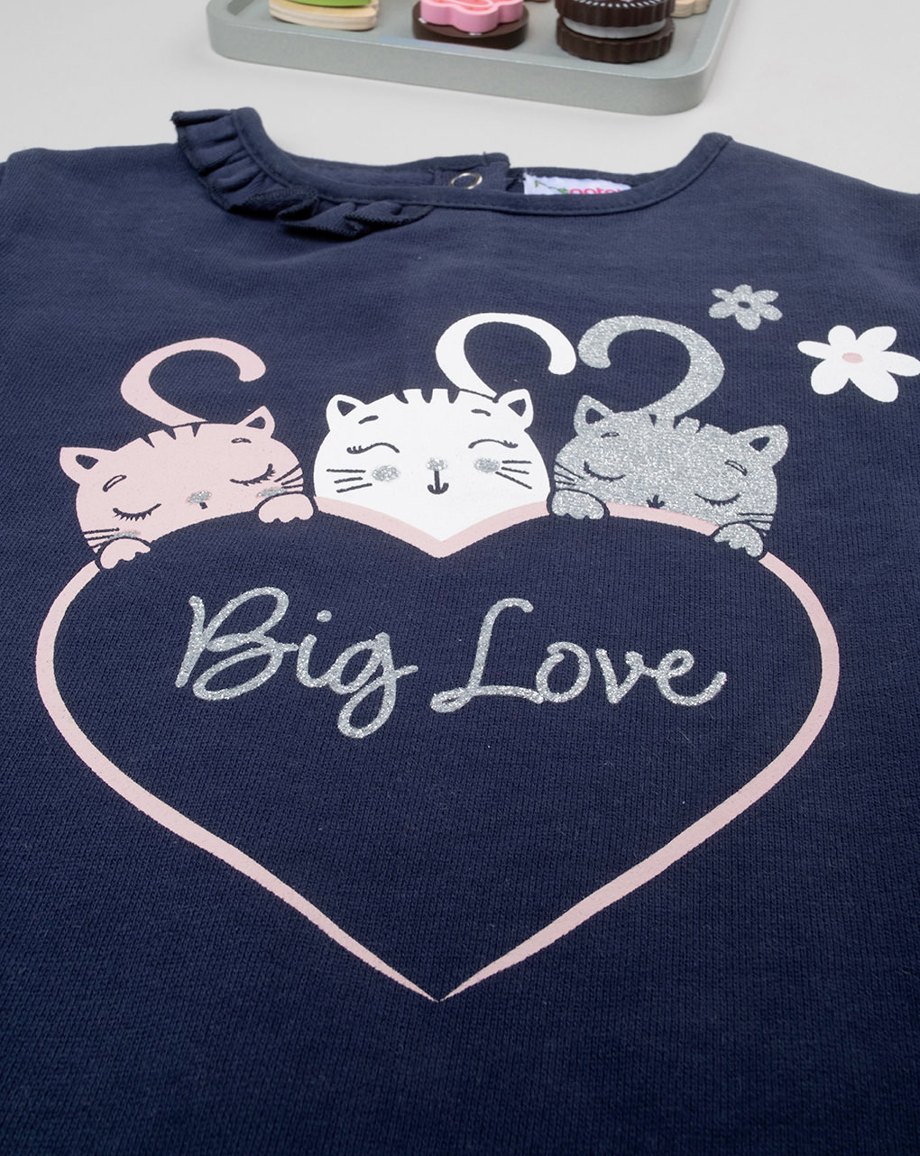 βρεφικό σετ μπλούζα φούτερ και κολάν big love για κορίτσι - Prénatal
