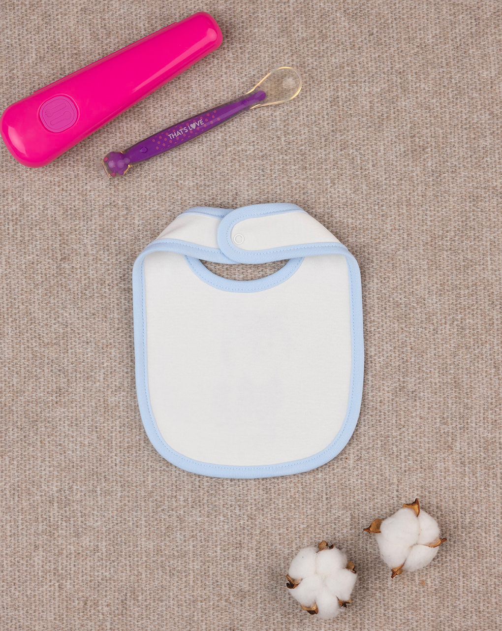 βρεφική σαλιάρα λευκή με λύκο για αγόρι - Prénatal