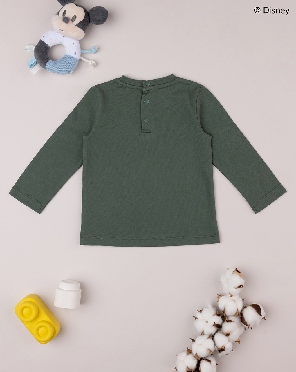 βρεφική μπλούζα πράσινη με το mickey για αγόρι - Prénatal