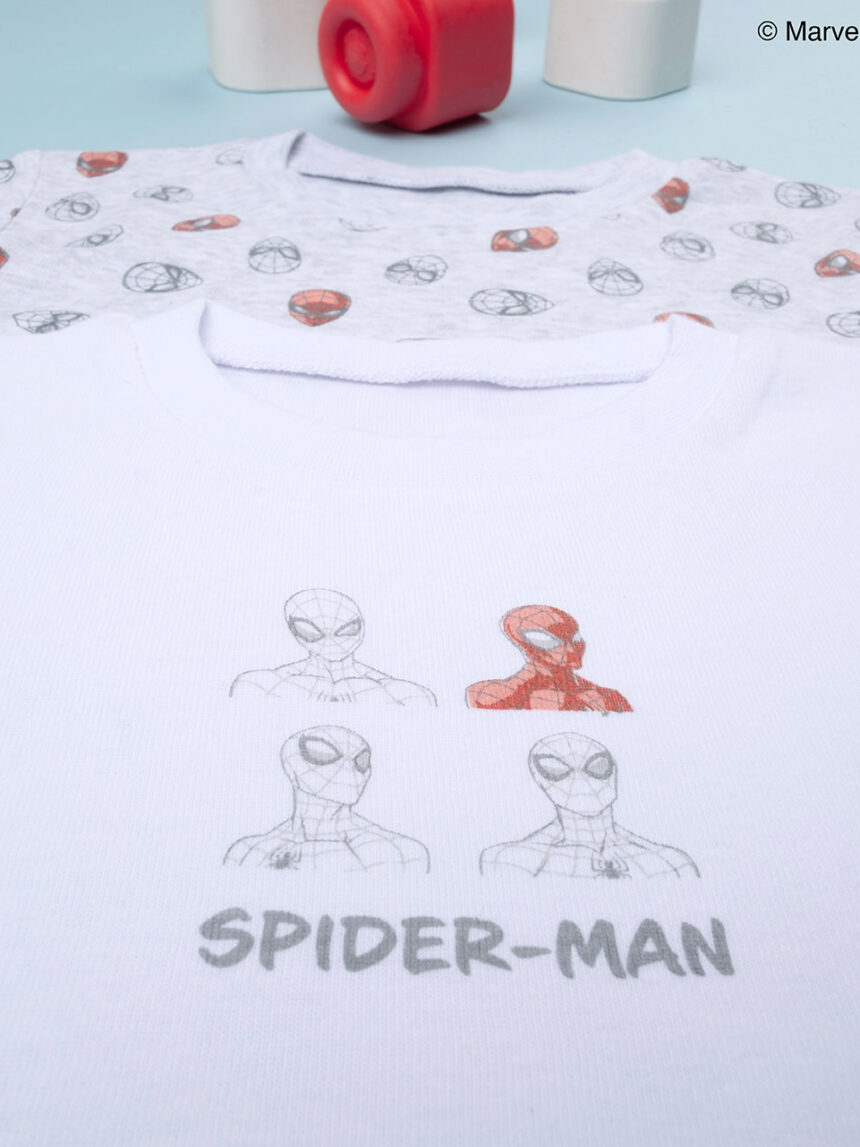 παιδικά φανελάκια πακέτο x2 με το spiderman για αγόρι - Prénatal