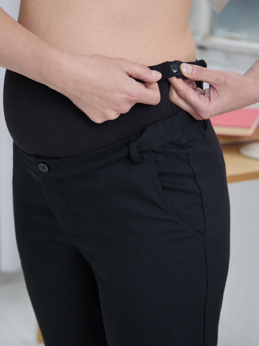 γυναικείο παντελόνι εγκυμοσύνης stretch μαύρο - Prénatal