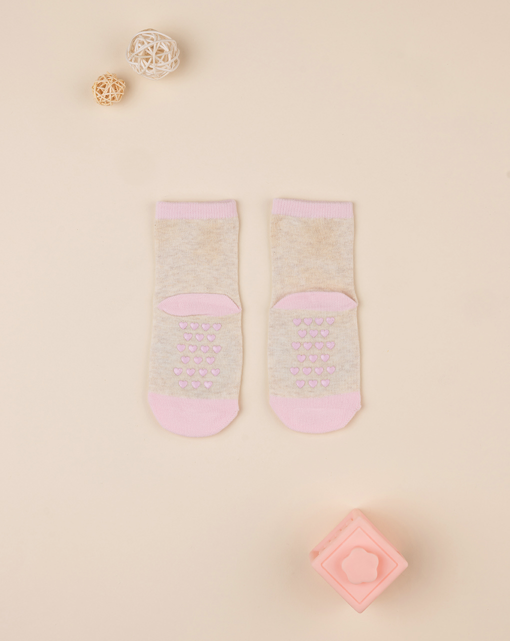 βρεφικά αντιολισθητικά καλτσάκια με σκαντζόχοιρο για κορίτσι - Prénatal