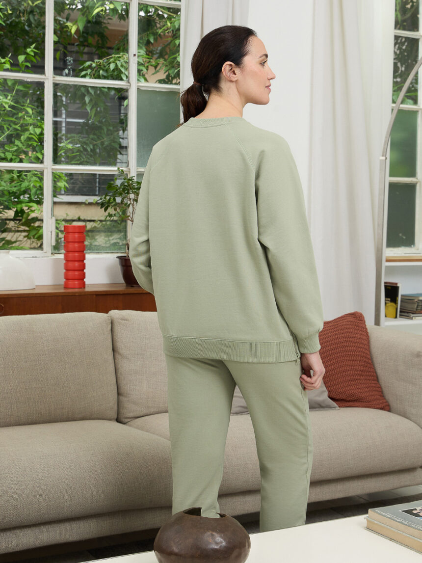 γυναικεία μπλούζα φούτερ εγκυμοσύνης/θηλασμού πράσινο new york - Prénatal