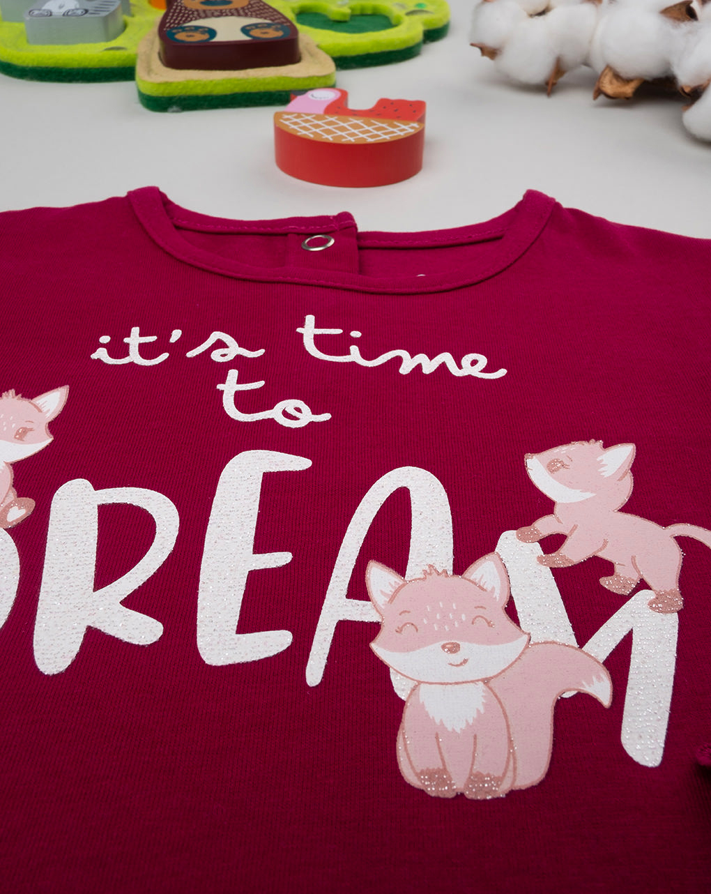 βρεφική μπλούζα μπορντώ dream για κορίτσι - Prénatal
