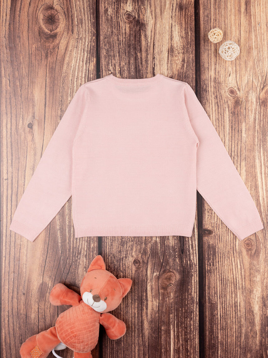 παιδικό πουλόβερ ροζ με παγιέτες για κορίτσι - Prénatal