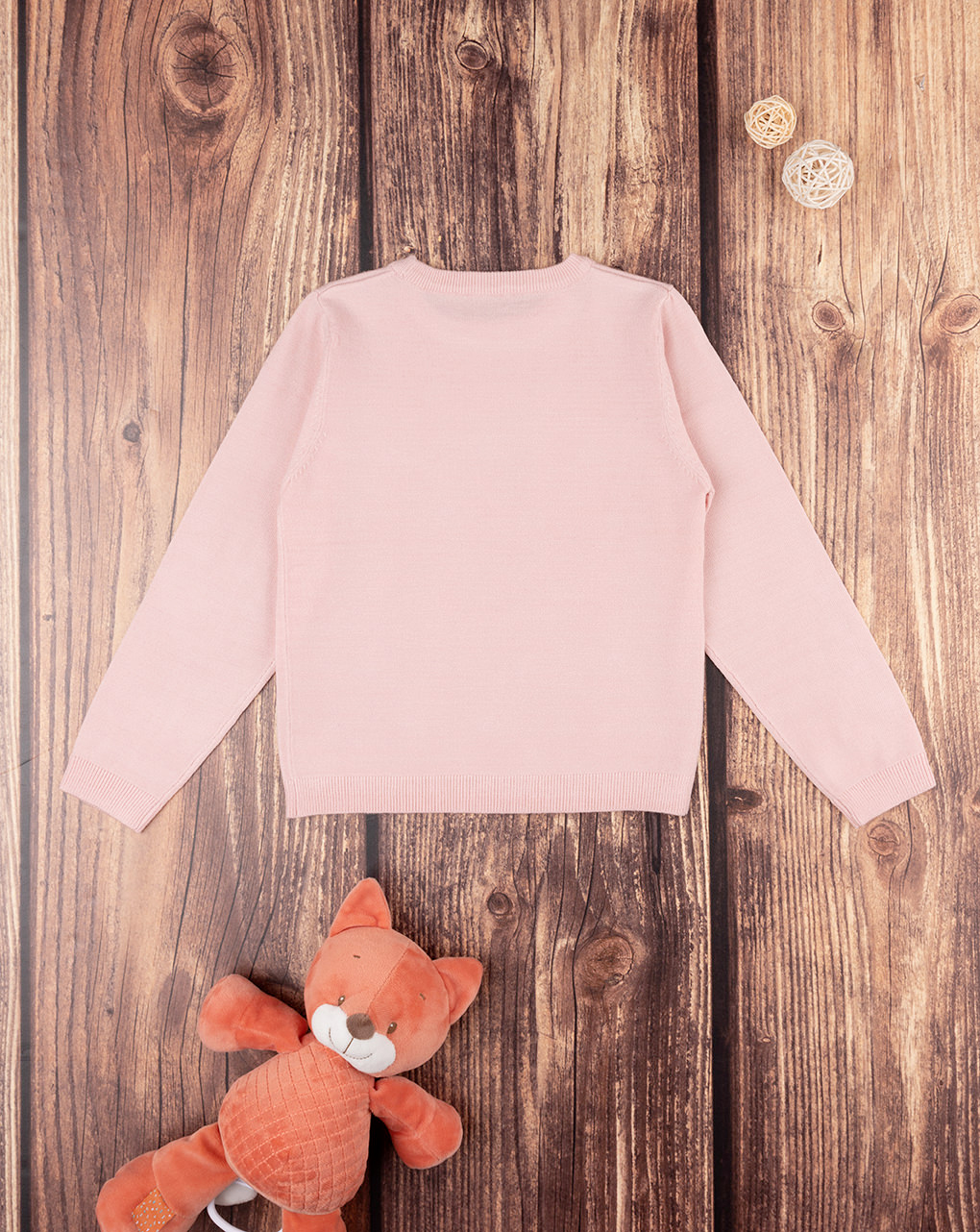 παιδικό πουλόβερ ροζ με παγιέτες για κορίτσι - Prénatal
