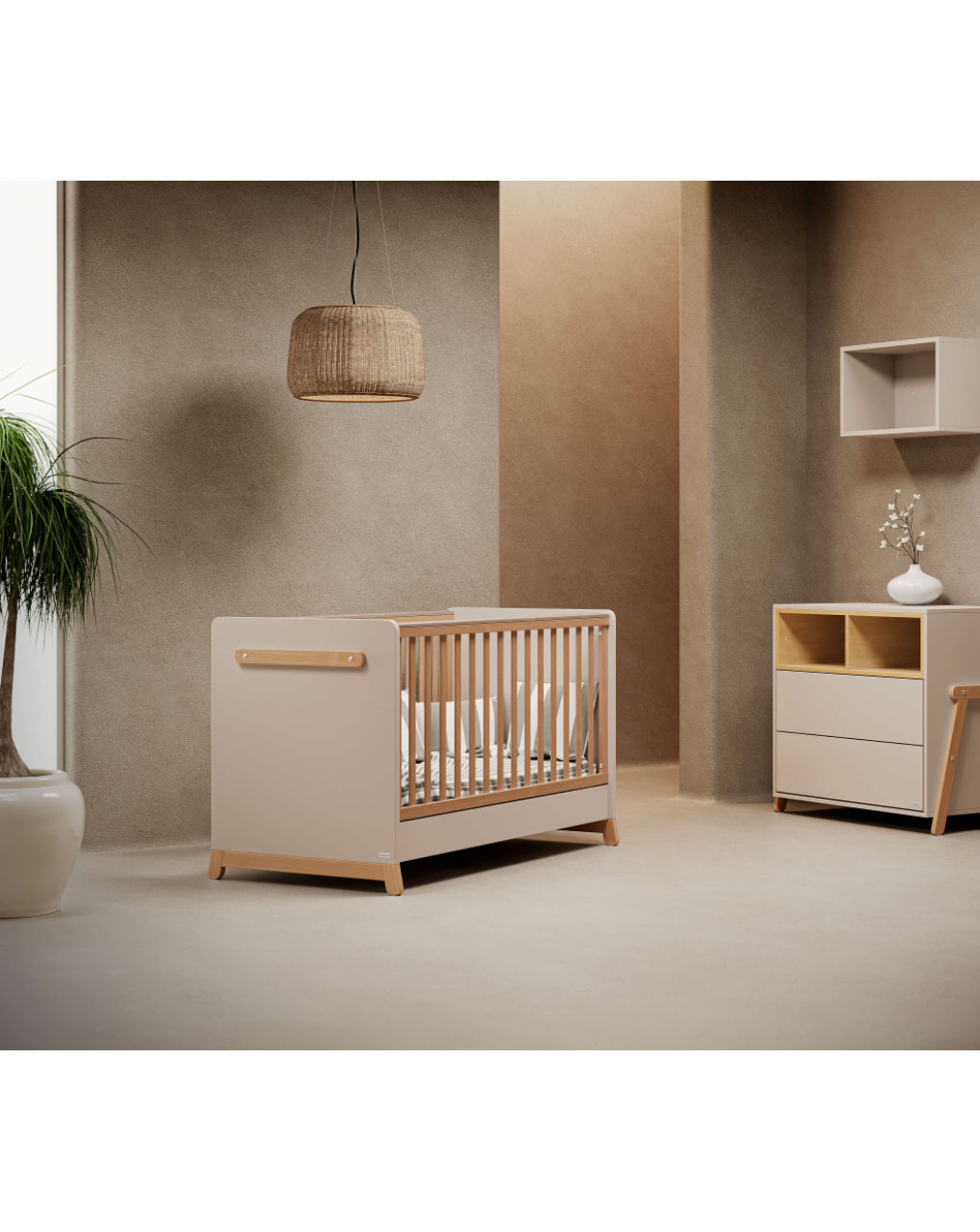 Casababy βρεφικό κρεβάτι μετατρεπόμενο σε προεφηβικό palmer beige 590295 - CASABABY