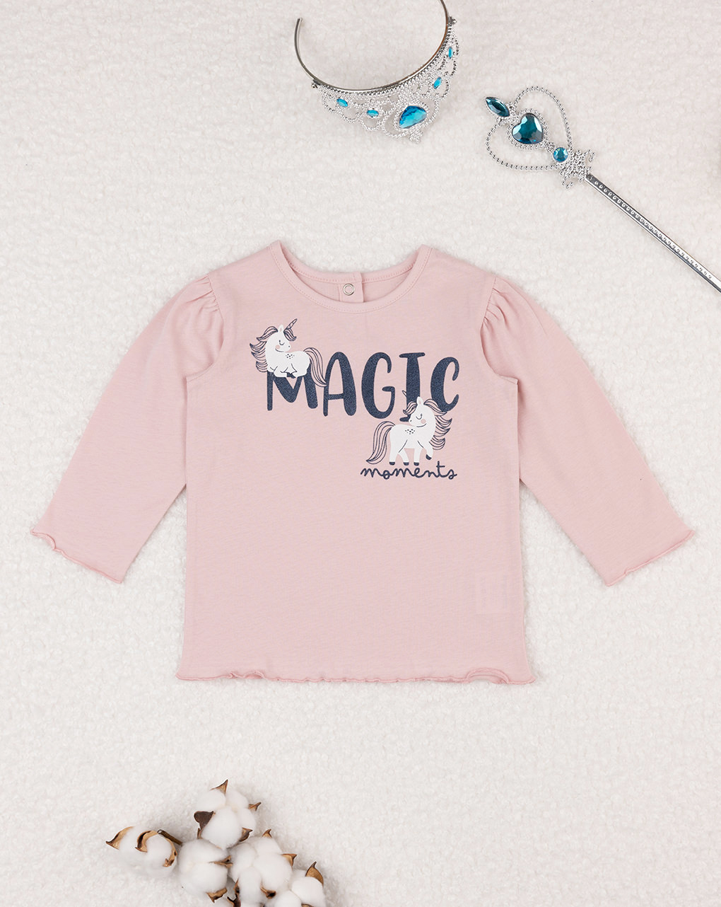 βρεφική μπλούζα ροζ magic moments για κορίτσι - Prénatal
