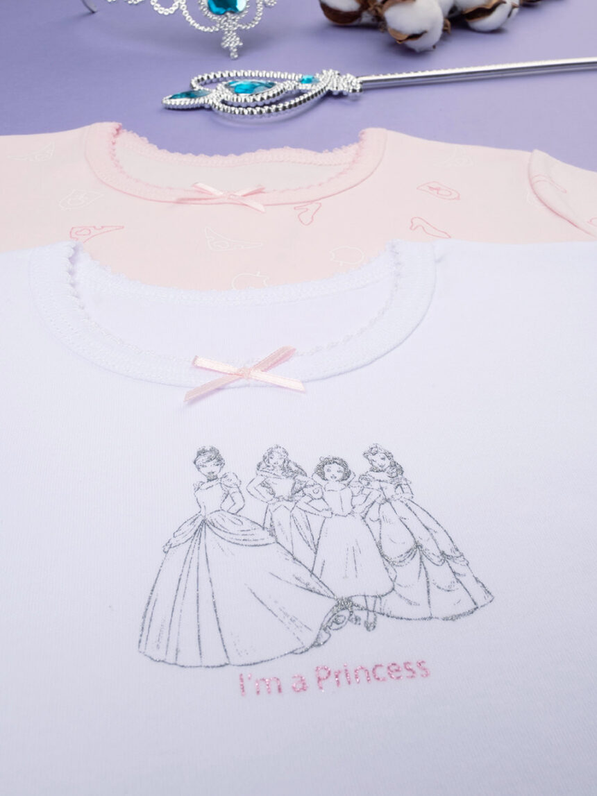παιδικά φανελάκια πακέτο x2 με τις πριγκίπισσες  disney για κορίτσι - Prénatal