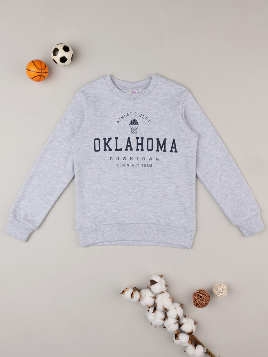 παιδική μπλούζα φούτερ γκρι oklahoma για αγόρι - Prénatal