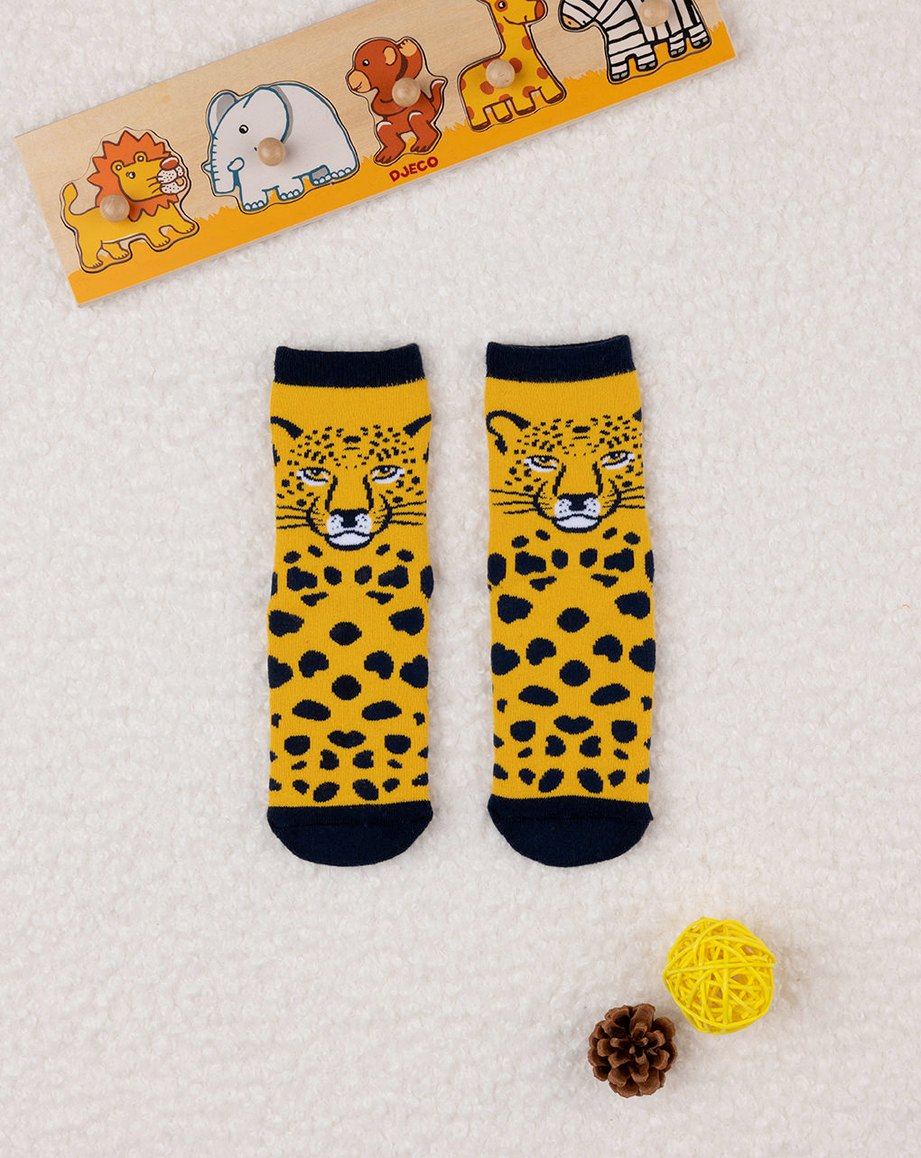 παιδικά αντιολισθητικά καλτσάκια με τίγρη για αγόρι - Prénatal