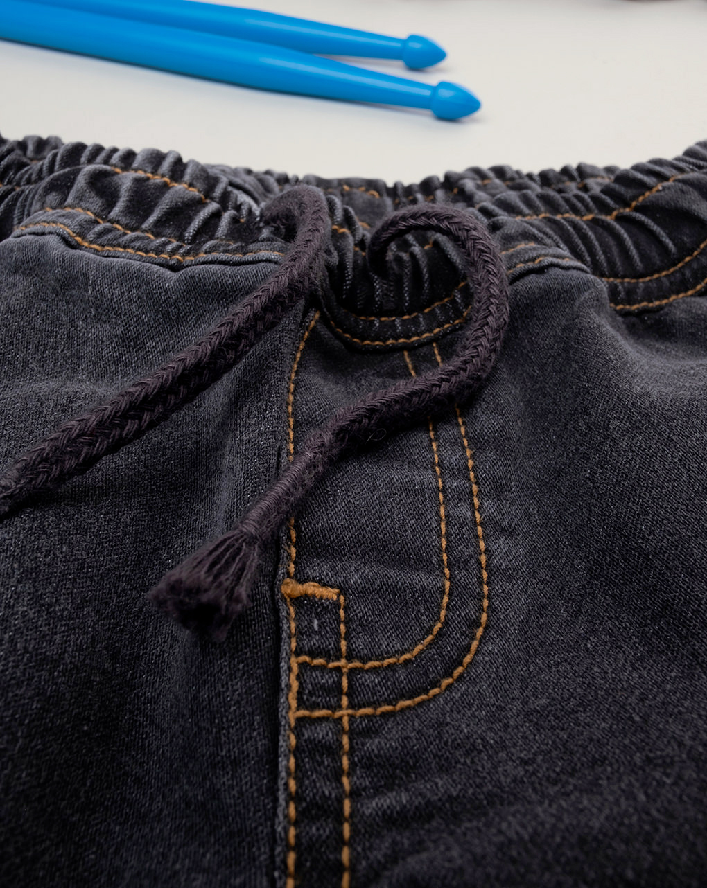 παιδικό τζιν παντελόνι γκρι σκούρο για αγόρι - Prénatal