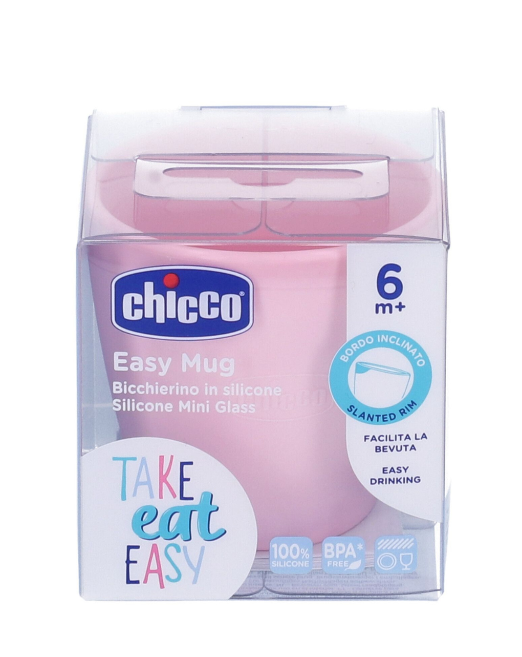 Chicco μίνι ποτηράκι σιλικόνης ροζ 6m+ - 