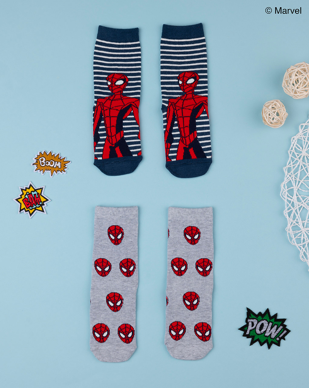 παιδικές κάλτσες με το spiderman x2 για αγόρι - Prénatal