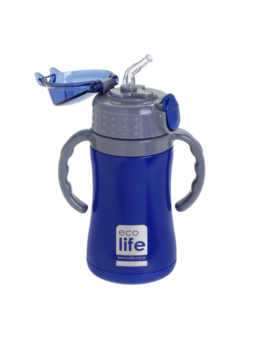 Ecolife ανοξείδωτο παγούρι kids thermos navy blue 300ml 33-bo-2990 - Ecolife
