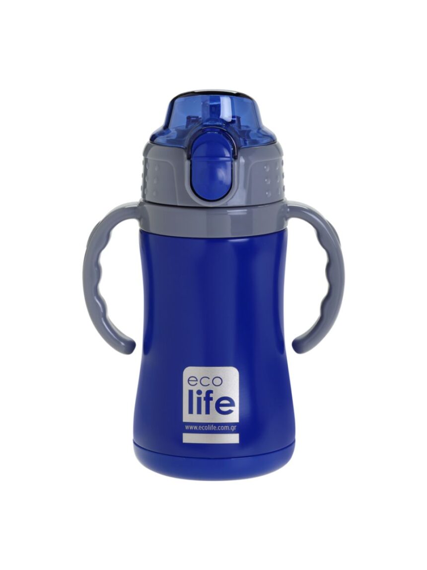 Ecolife ανοξείδωτο παγούρι kids thermos navy blue 300ml 33-bo-2990 - Ecolife