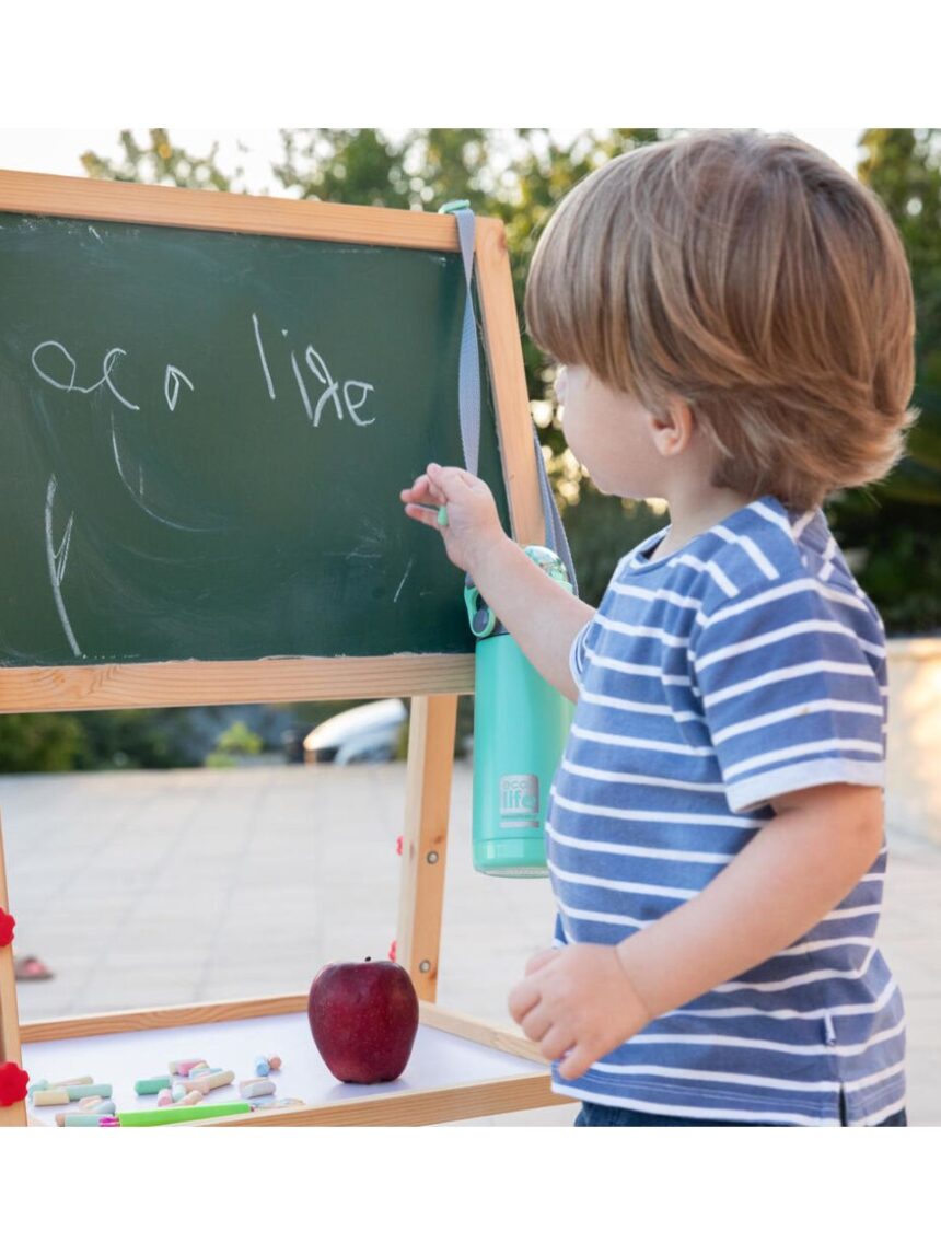 Ecolife ανοξείδωτο παγούρι με καλαμάκι kids thermos 400ml mint 33-bo-2988 - Ecolife