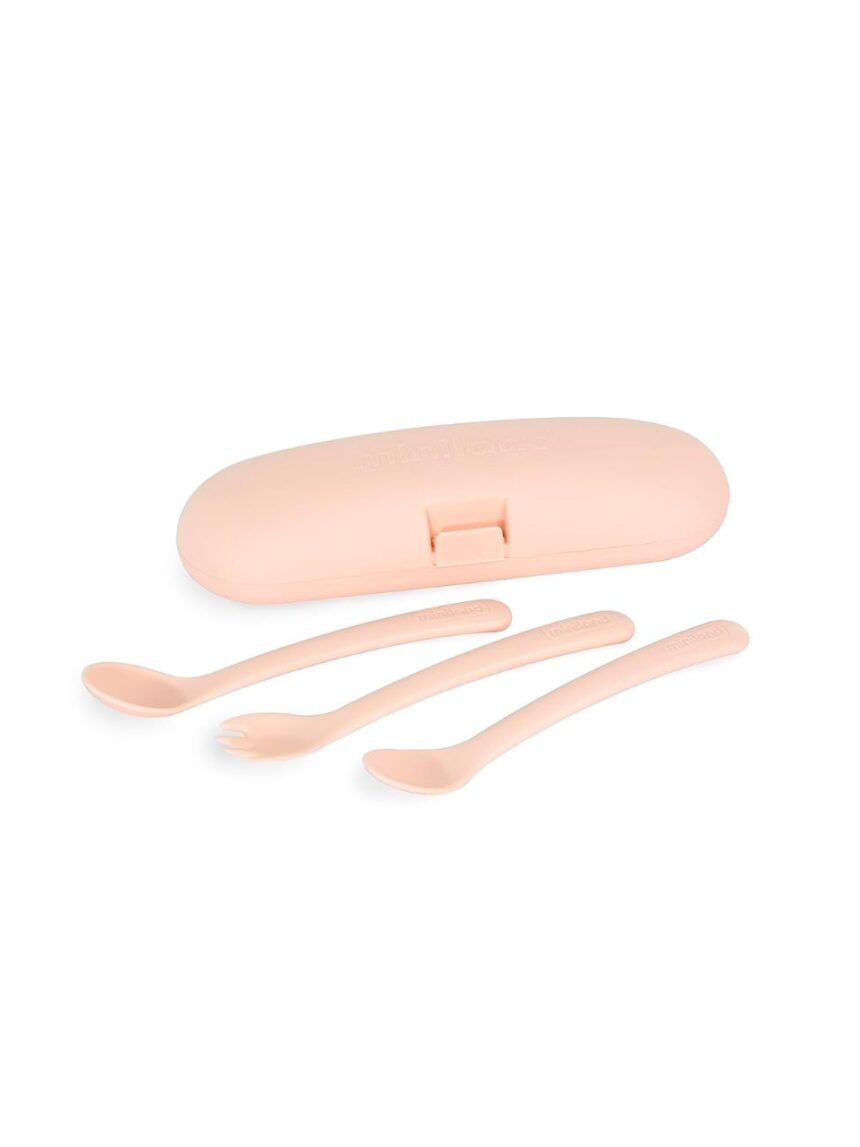 Miniland σετ κουταλοπίρουνα 3τμχ σε θήκη picneat dolce 6m+ candy ml89519 - Miniland