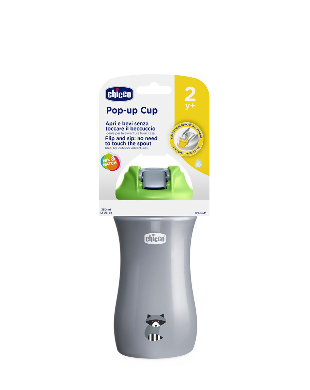 Chicco αναδυόμενο κύπελλο pop-up cup 2 ετών+ 350ml πράσινο - Chicco