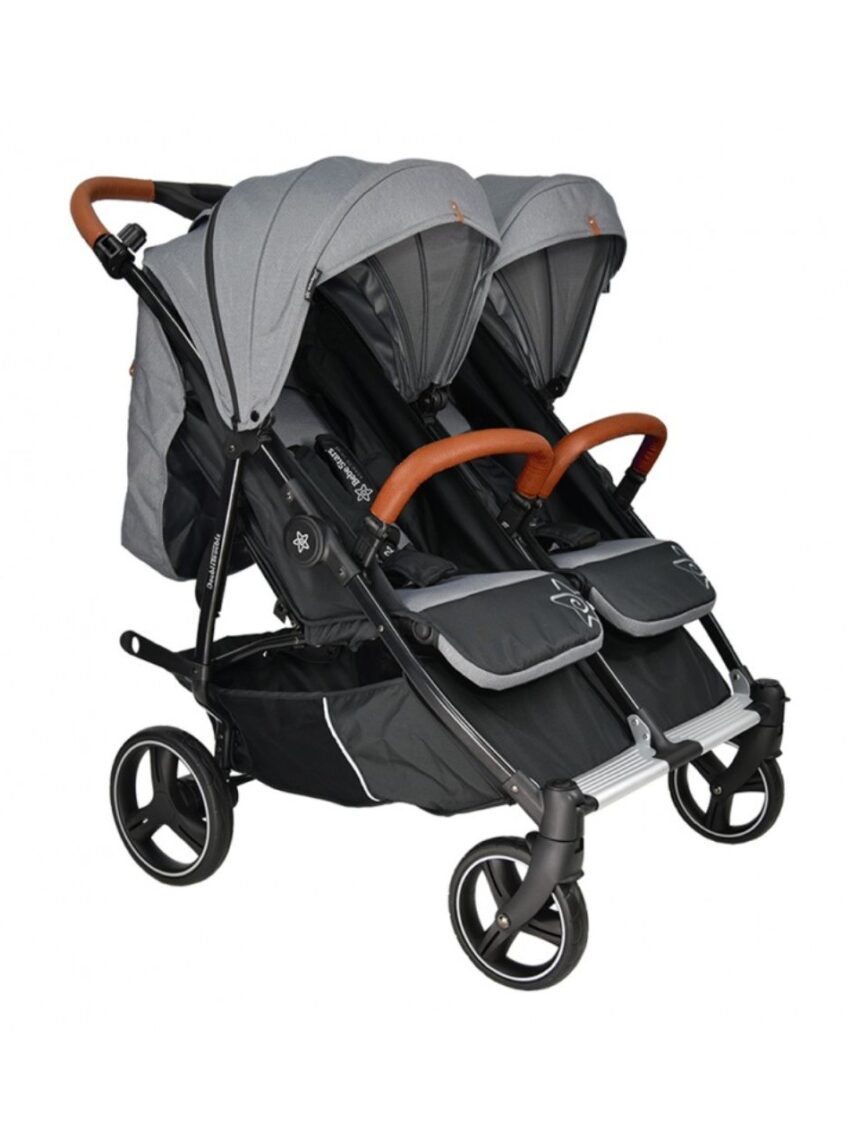 Bebe stars καρότσι διδύμων double trouble grey - Bebe Stars