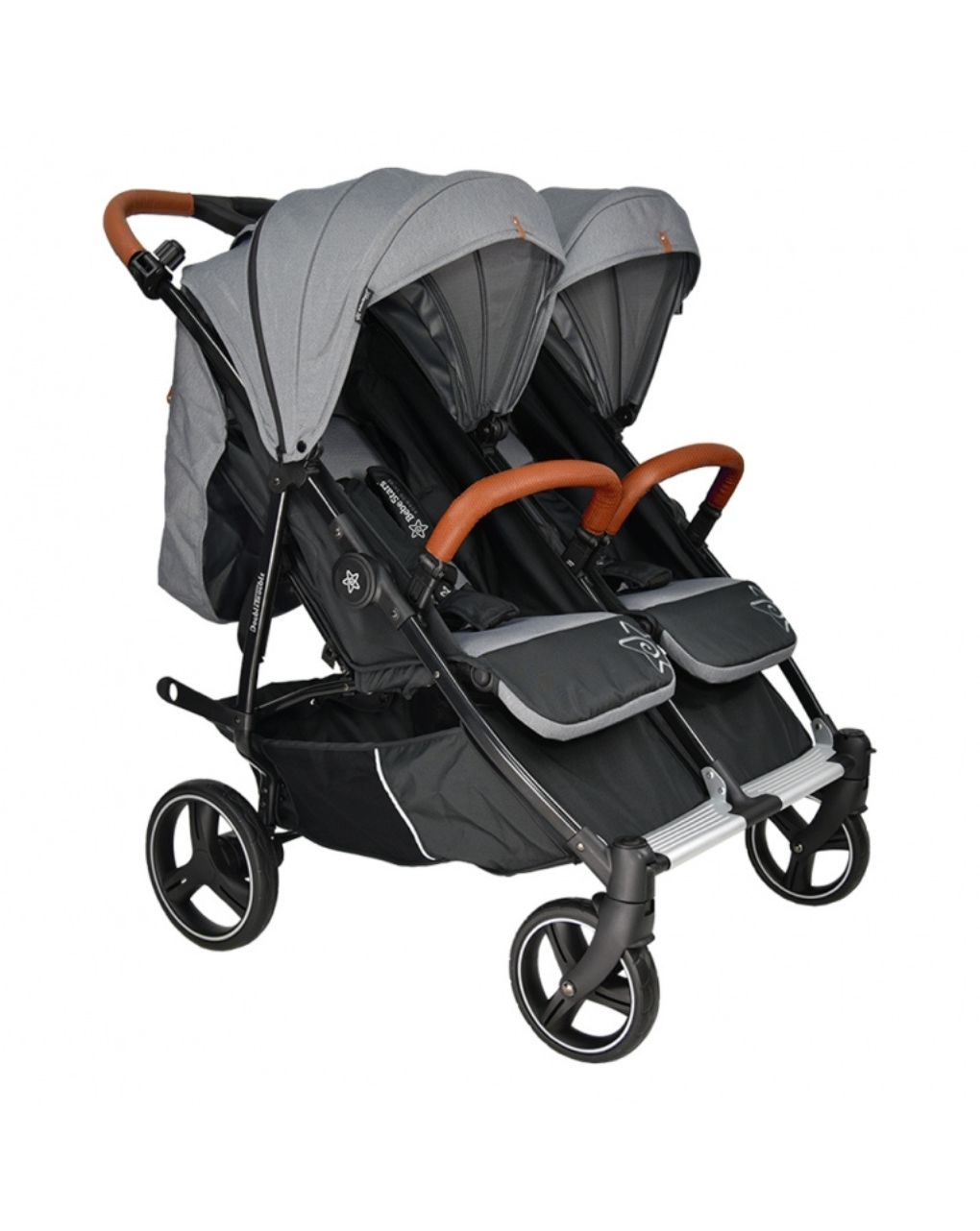 Bebe stars καρότσι διδύμων double trouble grey