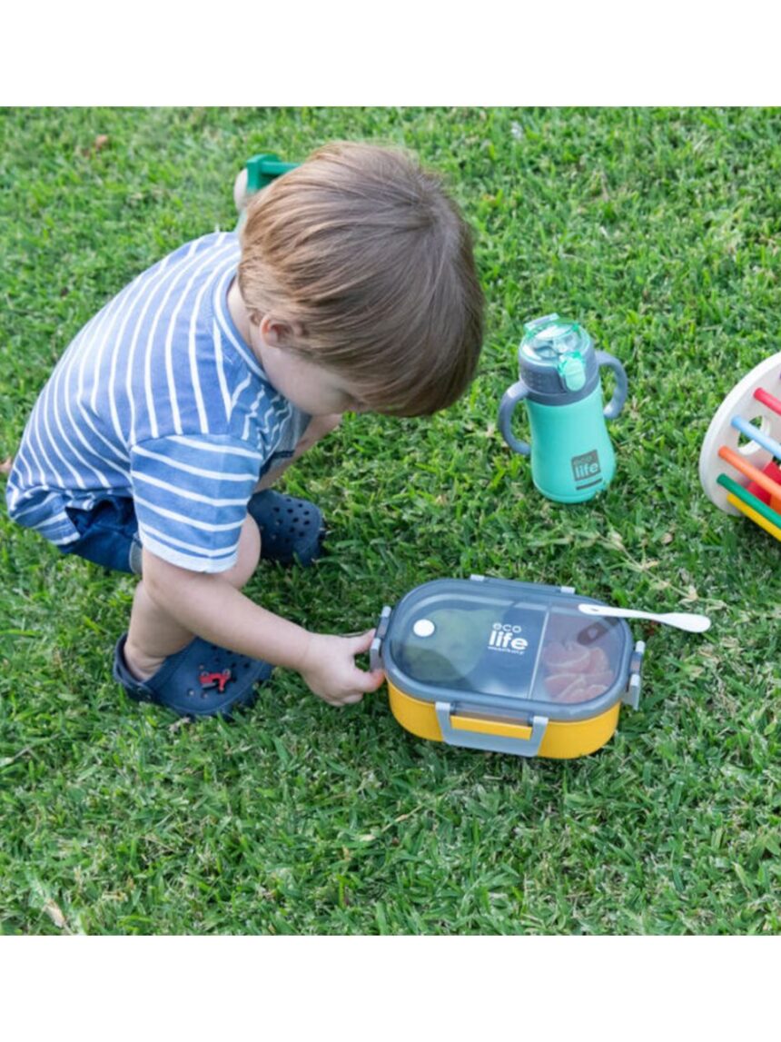 Ecolife ανοξείδωτο παγούρι με καλαμάκι kids thermos 300ml mint 33-bo-2991 - Ecolife