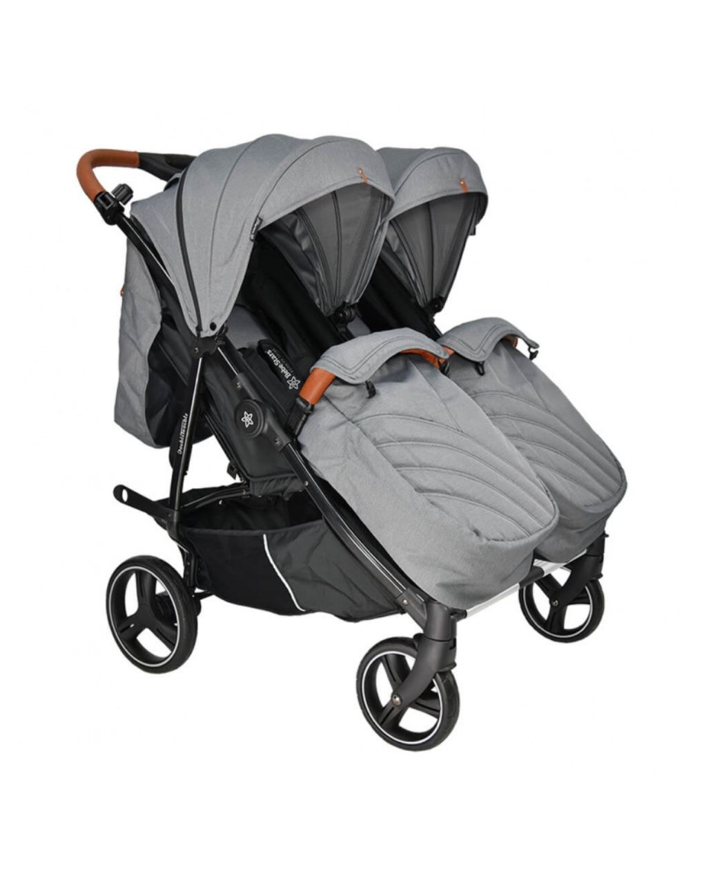 Bebe stars καρότσι διδύμων double trouble grey - Bebe Stars