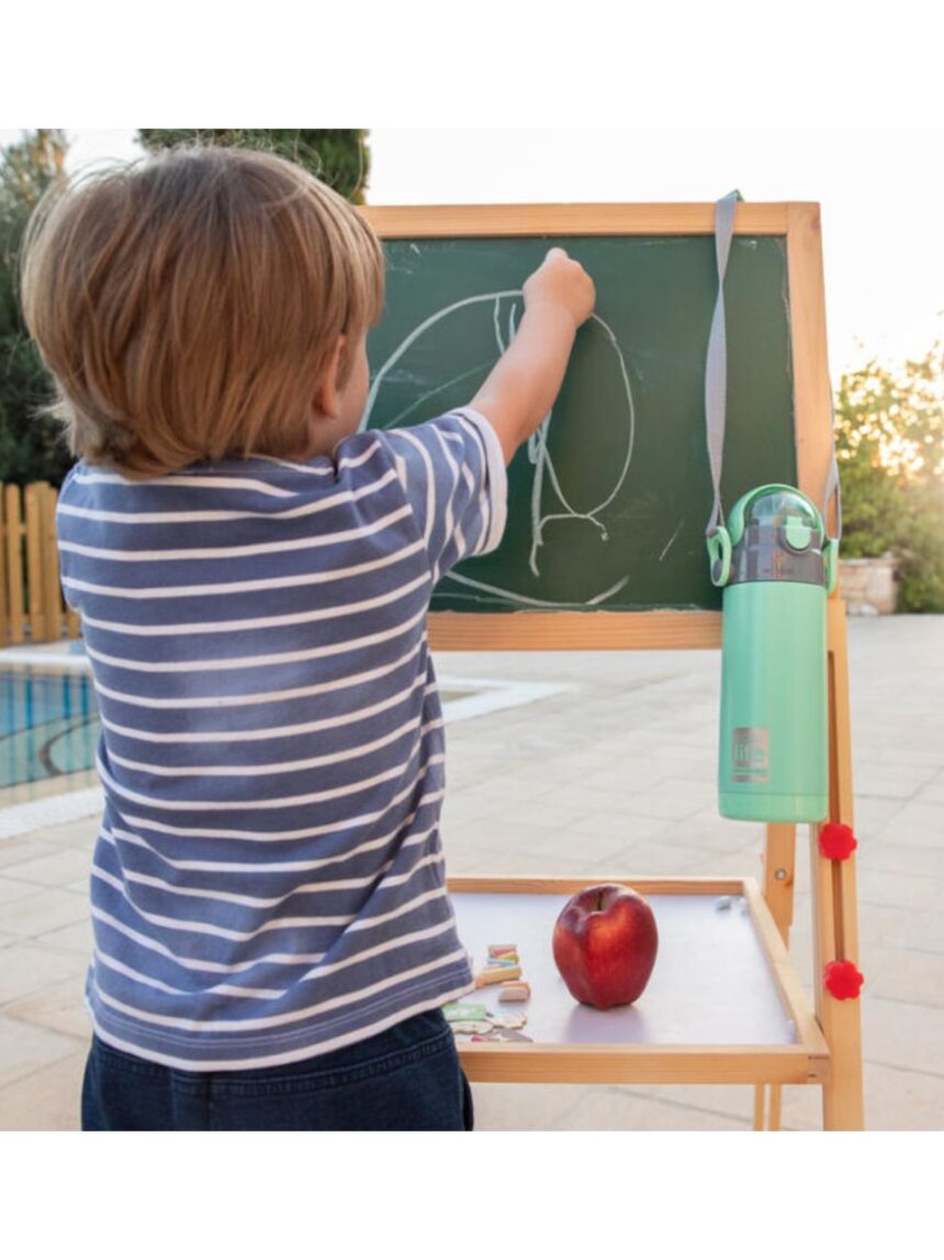 Ecolife ανοξείδωτο παγούρι με καλαμάκι kids thermos 400ml mint 33-bo-2988 - Ecolife