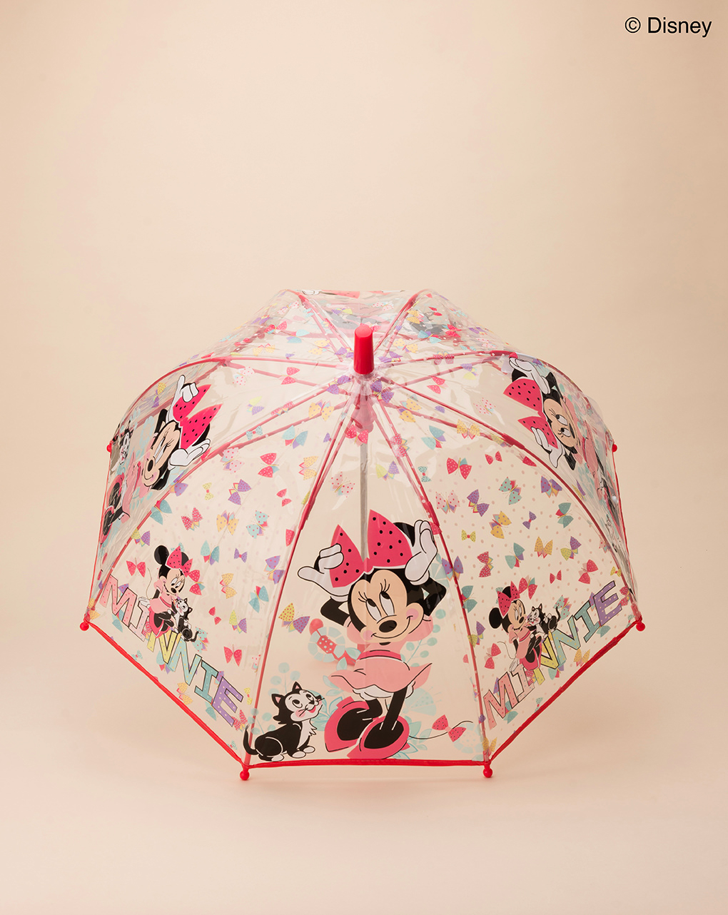 παιδική ομπρέλα διαφανής με τη minnie για κορίτσι