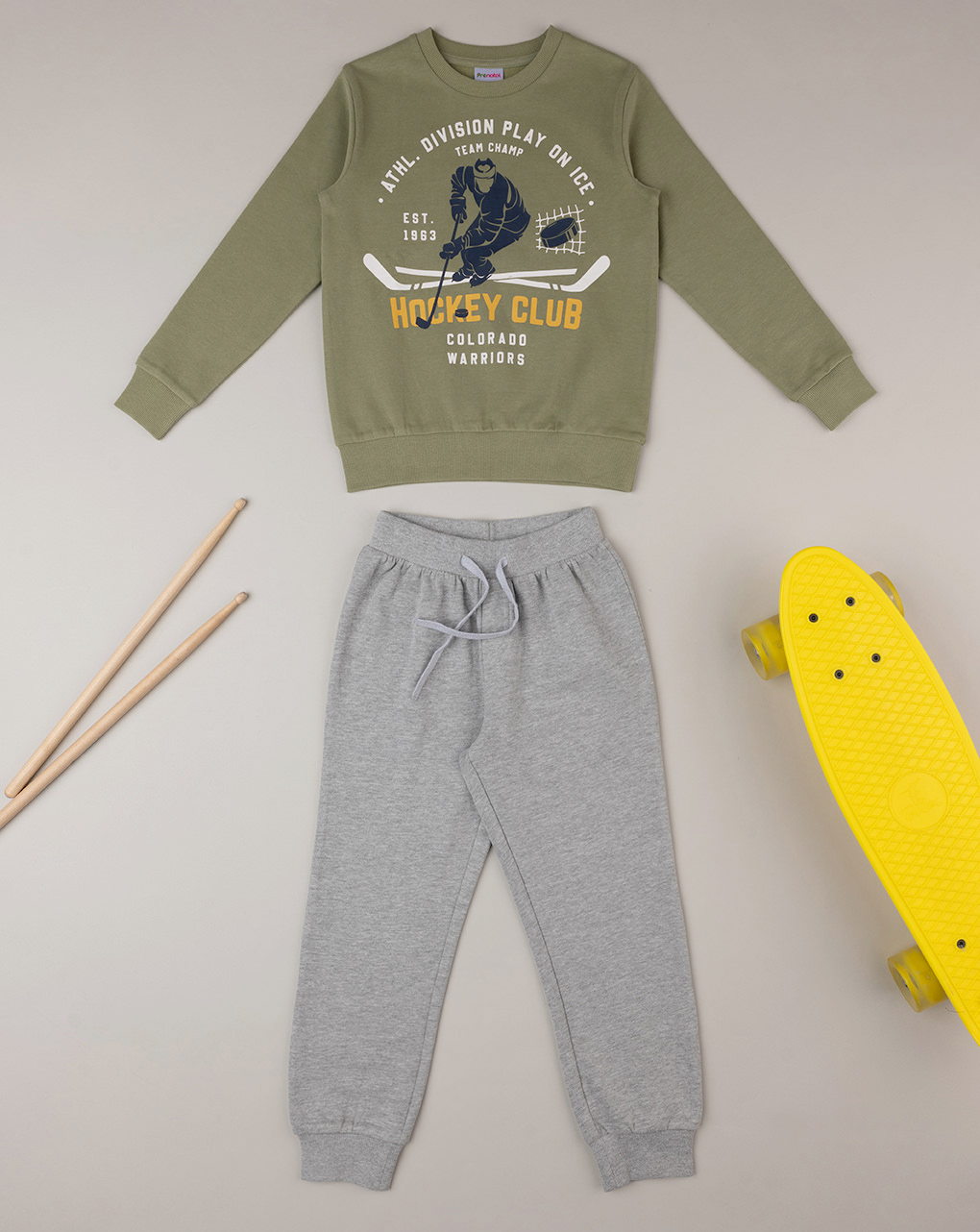 παιδικό σετ φούτερ και φόρμα hockey club για αγόρι - Prénatal