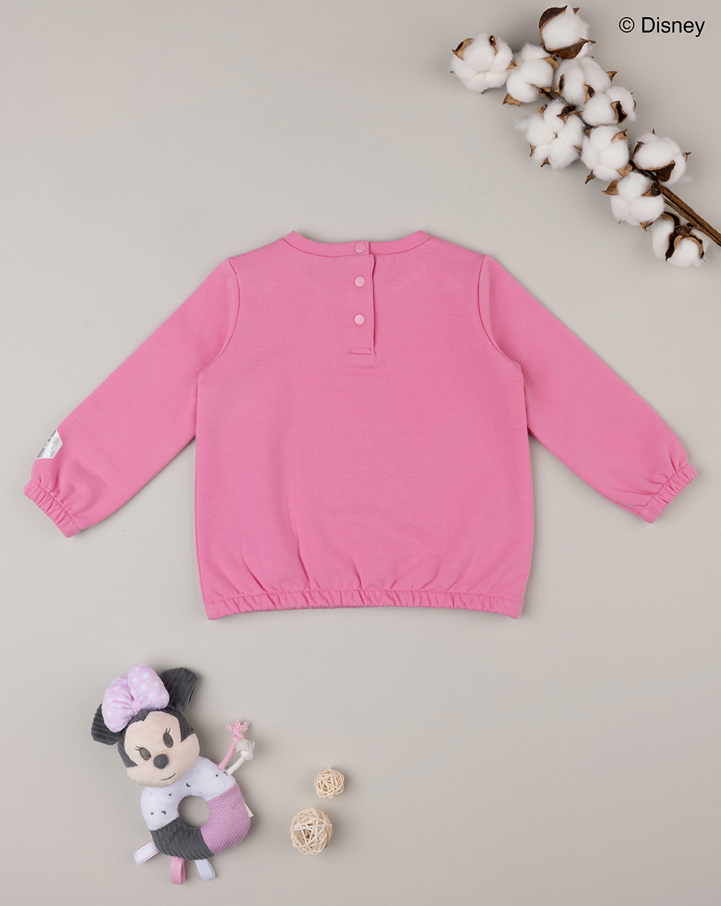 μπλούζα φούτερ ροζ με τη minnie για κορίτσι - Prénatal