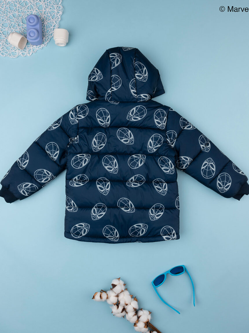 παιδικό μπουφάν φουσκωτό μπλε spiderman για αγόρι - Prénatal