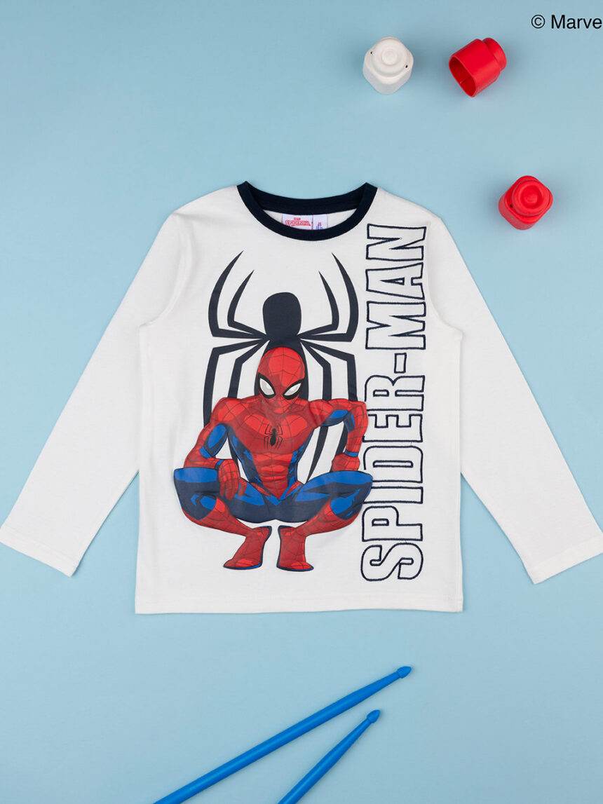 παιδική μπλούζα λευκή με το spiderman για αγόρι - Prénatal