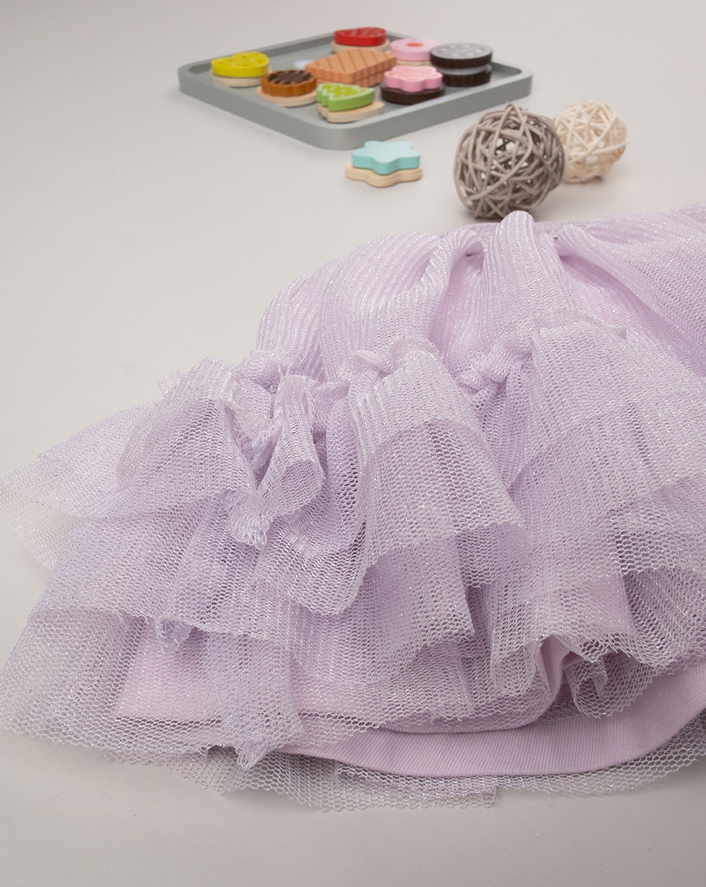 βρεφική φούστα λιλά από τούλι για κορίτσι - Prénatal