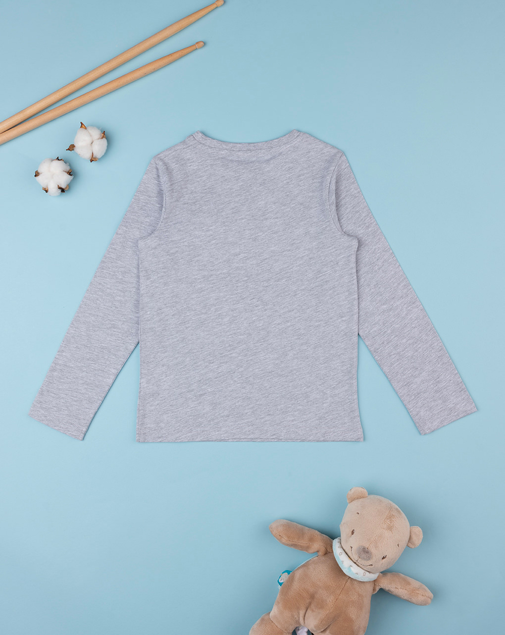 παιδική μπλούζα γκρι teddy για αγόρι - Prénatal