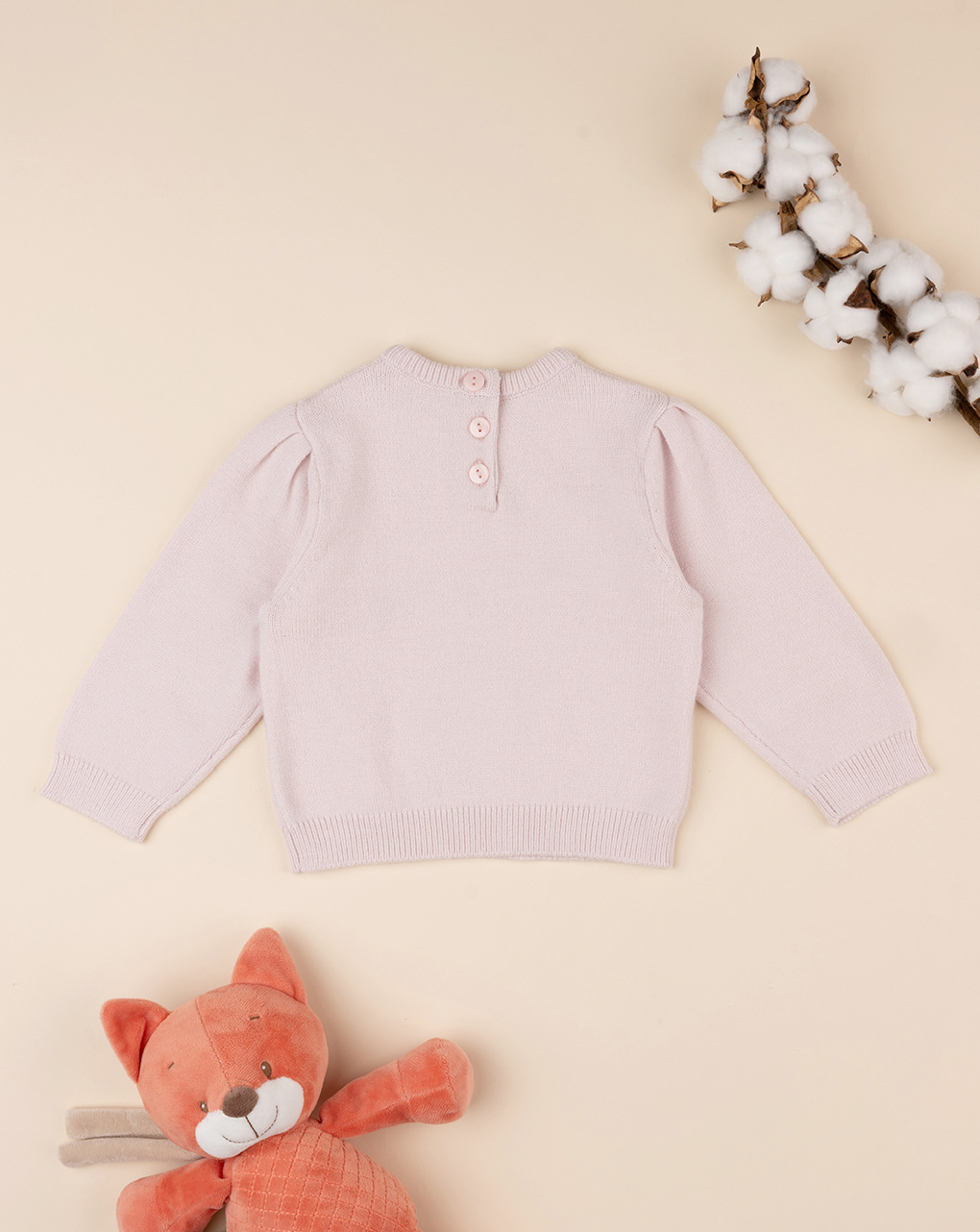 βρεφικό πουλόβερ ροζ sweet kitty για κορίτσι - Prénatal