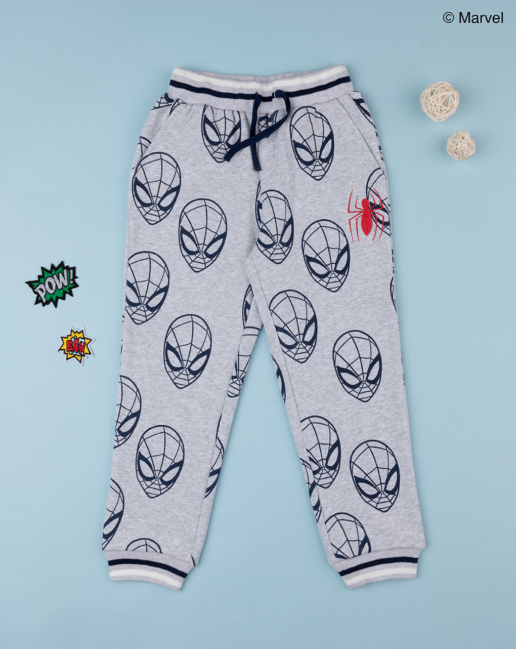 παιδικό παντελόνι φόρμας γκρι spiderman για αγόρι
